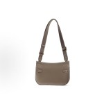 HERMES Jypsiere golden buckle Gypsy bag crossbody bag mini women\'s elephant grey